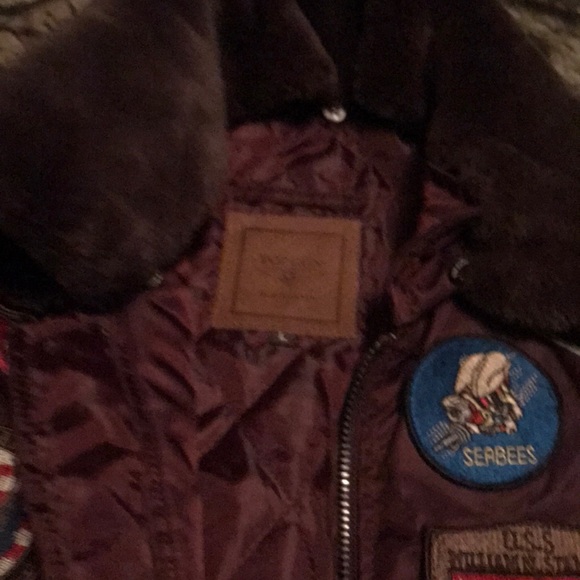 TopGun bomber jacket with removable collar - Picture 3 of 7